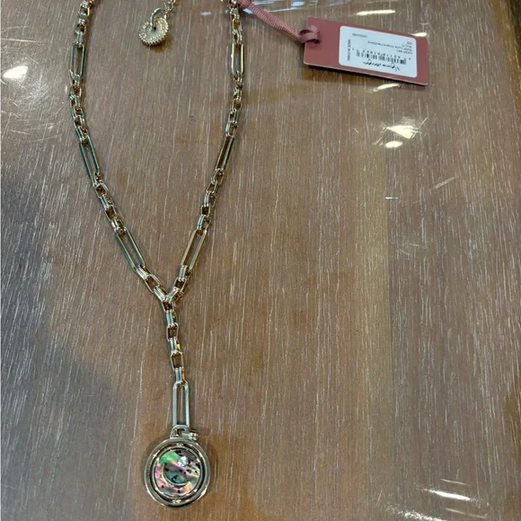 Mignonne Gavigan Gold Necklace with Abalone Pendant GWP new w tags - Picture 6 of 6